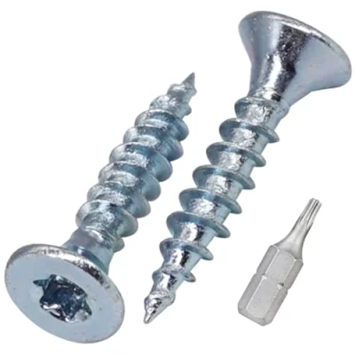 Image of SKIR&#039;CO (300 pcs) Zinc Plated Steel Wood Screws 3.0 x 16 mm, Torx Head, Countersunk Chipboard Screws, Fully Threaded