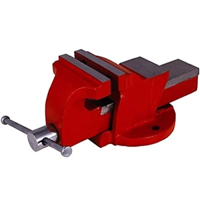 Image of Connex COX870125 Vice with Fixed Base, Silver/Red, 125 mm