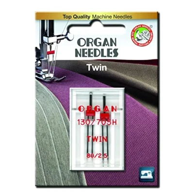Image of Organ Sewing Machine Twin Needles Size 80/2.5 WILL FIT, Brother, Janome, Singer,Universal