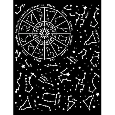 Image of Stamperia International Thick Stencil Cosmos Infinity Constellation, 20 x 25cm