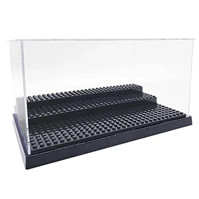 Image of Acrylic Display Case for Minifigures Brick Building Block, Toys Model Box, Perspex Dustproof Showcase, Suitable Lego Minifigure, Gift Lovers (BLACK)