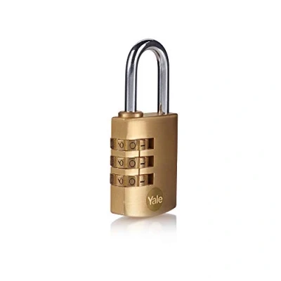 Image of Yale Y150B/30/125/1/B 30 mm Combination Padlock pk 1 Box, Brass Plastic Packaging, 30mm