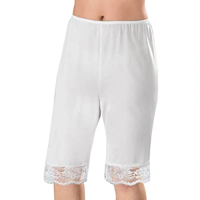 Image of Easylife Under Culottes Set of 2, Machine Washable, Quick Drying, 1 x White, Beige, Actual Length: 49.5cm, Shorts to Wear Dresses, High Waisted Underskirt for Women Fully Guaranteed