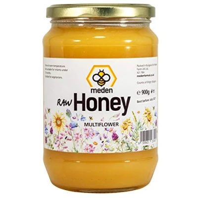 Image of Meden 100% Pure Raw Honey Wild Flowers Polyfloral Unfiltered Unheated Unpasteurised Crystallised (900g)