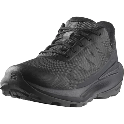 Image of Salomon Elixir TOUR MID WP Hiking shoes, Women&#039;s, Size: 7, Black/asphalt/castlerock Textile/synthetics