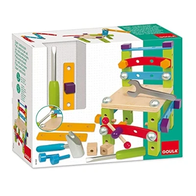 Image of Goula Multi Construction Set with Wooden Tools and Fixings