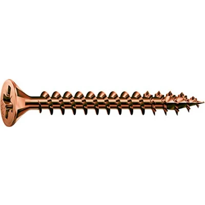 Image of SPAX 1081140450505 Universal, Countersunk, Phillips Z, 4CUT, Multi Head, Full Thread, Burnished, C1A, (4.5 x 50 mm, 500 Pieces), 4,5 mm