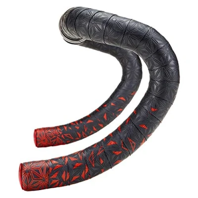 Image of SUPACAZ BIKE BARTAPE, SUPER STICKY KUSH, STAR FADE, RED PLUS ANO PLUGS