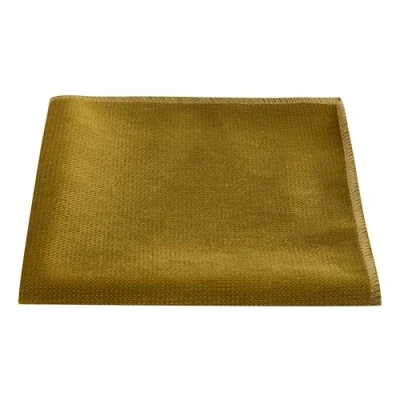 Image of Luxury Antique Gold Textured Velvet Pocket Square, Handkerchief