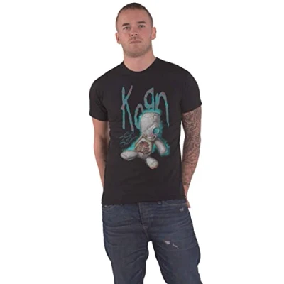 Image of KORN T Shirt SOS Doll Band Logo Official Mens Black Large