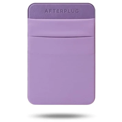 Image of Afterplug 2 Pocket Pouch for Laptop with Reusable Adhesive, Portable External SSD SanDisk, Samsung T7, Crucial X8, Apple Magic Mouse, Ledger Nano, USB Cable Lilac Purple