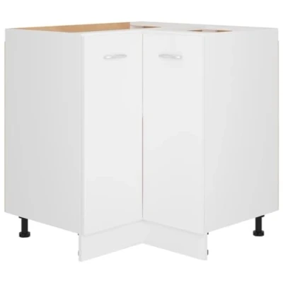 Image of vidaXL Kitchen Cabinet Home Equipment Indoor Furniture Appliance Tool Storage Shelf Organiser Morden Cupboard White Chipboard