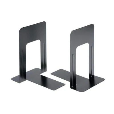 Image of 5 Star Book Ends Metal Heavy duty 180mm Black , Pack 2