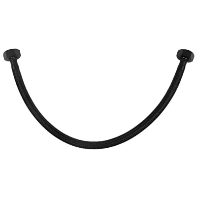 Image of 60cm 1/2&quot; x Inch BSP Black Nylon Braided Flexible Faucet Flush Hose
