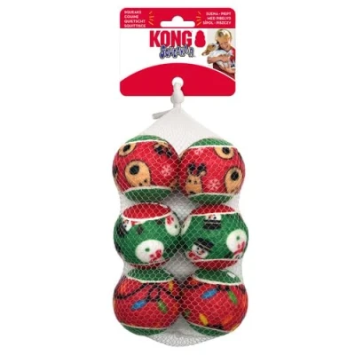 Image of KONG Holiday SqueakAir Balls 6pk Medium