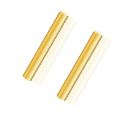 Image of LAVMHAB Round Brass Rod 8mm x 100mm, Solid Shaft Rods Bars for DIY Craft (2 Pcs)