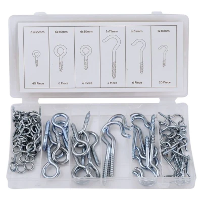 Image of Rolson 61287 80 pc Hook and Eye Bolt Assortment
