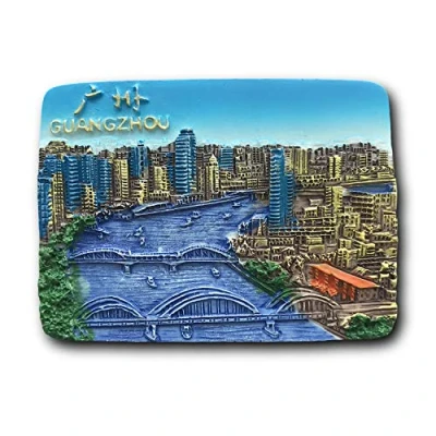 Image of 3D Guangzhou China Refrigerator Magnet,Famous Tourist Souvenirs,Resin Fridge Magnet Home and Kitchen Decoration