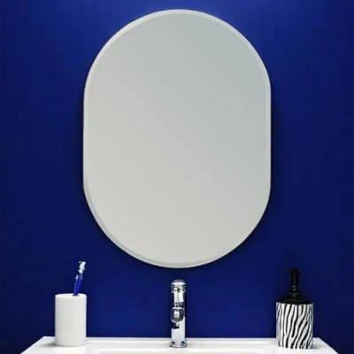 Image of Showerdrape Lincoln Large Oval Wall Mounted 70 x 50cm Bathroom Mirror