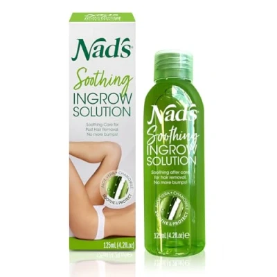 Image of Nad&#039;s Soothing Ingrow Solution, Ingrown Hair Reduction, Treatment for Hairs, Redness and Inflammation, Treatment, 125ml