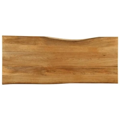 Image of vidaXL Table Top Live Edge Replacement Solid Mango Wood 140x60x2.5 cm for Dining/Kitchen/Bars