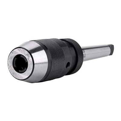 Image of MT2 Keyless Drill Chuck, 0.04 0.5in Capacity Steel Lathe Chuck 1/2in Shank Self Tightening with B16 Taper Arbor for Machines, Milling Lathes