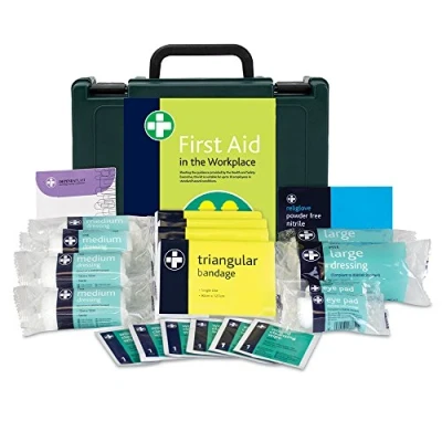 Image of Reliance Medical 10 Persons Workplace First Aid Kit Cambridge Box, Complete with Integrated Carry Handle and Wall Mounting System