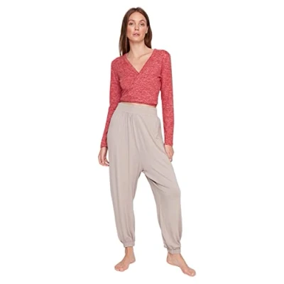 Image of Trendyol Women&#039;s Woman Loungewear Relaxed Pants, Mink Color, S
