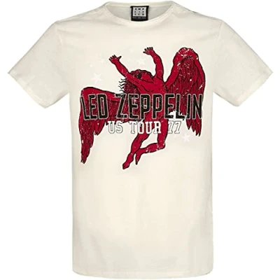 Image of Amplified Led Zeppelin US Tour 77 Icarus T Shirt in Vintage White (S)
