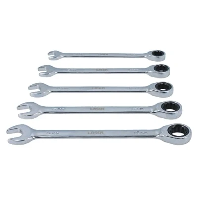 Image of Laser 8510 Ratchet Ring Combination Spanner Set 5pc