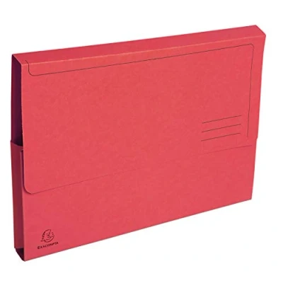 Image of Exacompta Ref 47675E Forever Collection Document Wallets (Pack of 50) 240 x 320mm in Size, Suitable for A4 Documents, 290gsm Premium Pressboard Red