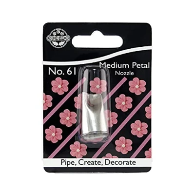Image of PME JEM Medium Petal / Ruffle Piping Nozzle no. 61, Silver