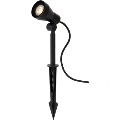 Image of Spike Modern Garden Spotlight Outdoor LED Dim. GU10 1x5W 3000K IP54 Black