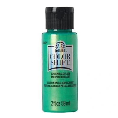 Image of Plaid Folkart Colour Shift Acrylic Paint, Emerald, 2oz/59ml
