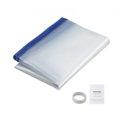 Image of VEVOR Dust Barrier, 7.5 x 4 ft Barrier Door Kit, with Magnetic Self Closing Zipper, PE Construction Cover for Containment, Reusable Protection Wall Living Room Bathroom Remodel