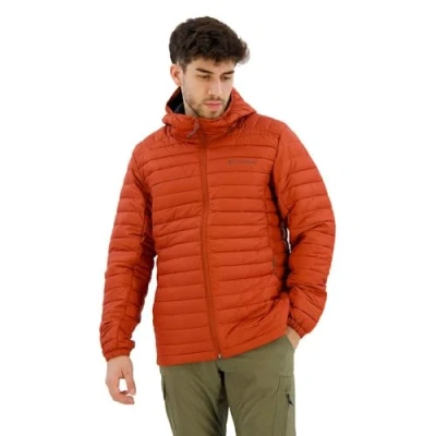 Image of Columbia Men&#039;s Silver Falls Hooded Jacket, Puffer Warp Red, Size S