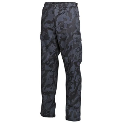 Image of MFH Men&#039;s US BDU Combat Trousers Night Camo Size XL