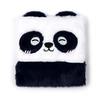 Image of Puckator Adoramals Panda Plush Fluffies Notebook School Teacher Student Homework Study Planner Notepad Collage University Essentials Journals Planners Jotter Uni Gifts Stationery Supplies