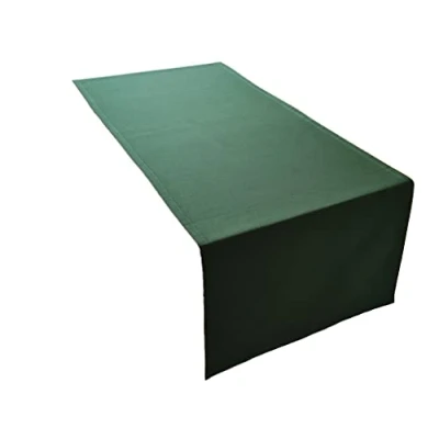 Image of Lemos Home Table Runner Linen Made of 100% Cotton Collection Concept, Choice Colours and Sizes (Table 45 x 150 cm, Olive Green)