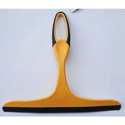 Image of MAXPERKX Window Squeegee Shower Cleaner Wiper Glass Clean Rubber Blade Plastic Multipurpose Cleaning Screen Washer Tile Scraper For Cars Bathroom Mirror Floor Easy Grip Handle (Yellow)