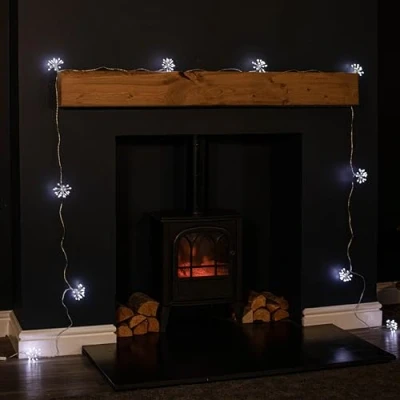 Image of 4.5m Ultra Brights Starburst Multi Action Christmas Lights with White 200 LEDs and Timer Function