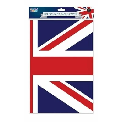 Image of evelay Union Jack Flag Tablecloth Jubilee Paper Table Cover for Street Party 120 x 180cm