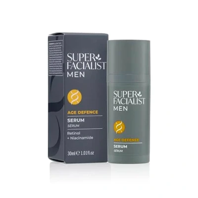 Image of Super Facialist for Men Anti Aging Serum Mens Skin Care, Retinol, Niacinamide, Firmer, Hydrated, and Smoother skin, Vegan Friendly, 30ml