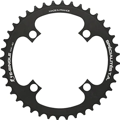 Image of Spécialités TA Unisex&#039;s E Single 104 Electric Bike Chainring, Black, 38T