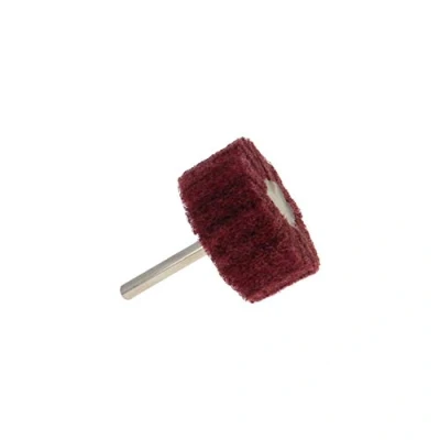 Image of Utoolmart 6mm Shank 2 inch Dia 400 Grit Cylindrical Head Nylon Fibre Abrasive Flap Wheel Red 2pcs