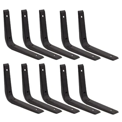 Image of Strong Shelf Bracket Reinforced 150x125mm Black EAI Brand Pack of 10