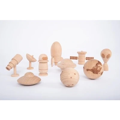 Image of TickiT 73476 Space Adventure Set, Natural Wooden