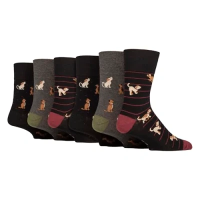 Image of Gentle Grip NEW: 6 Pairs Men&#039;s No Elastic Socks 11 uk, 39 45 eur