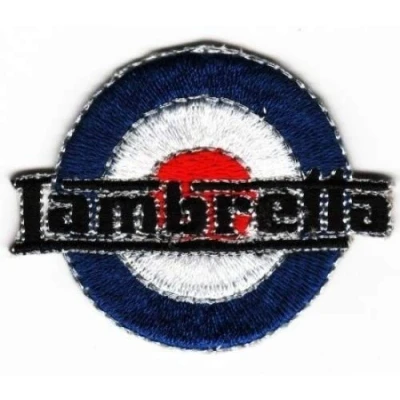 Image of Sew on Iron Embroidered Patch Lambretta MOD Target RAF Roundel Scooter Badge