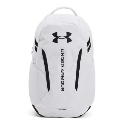 Image of Under Armour unisex adult Hustle 6.0 Backpack, (100) White / Black, One size fits most